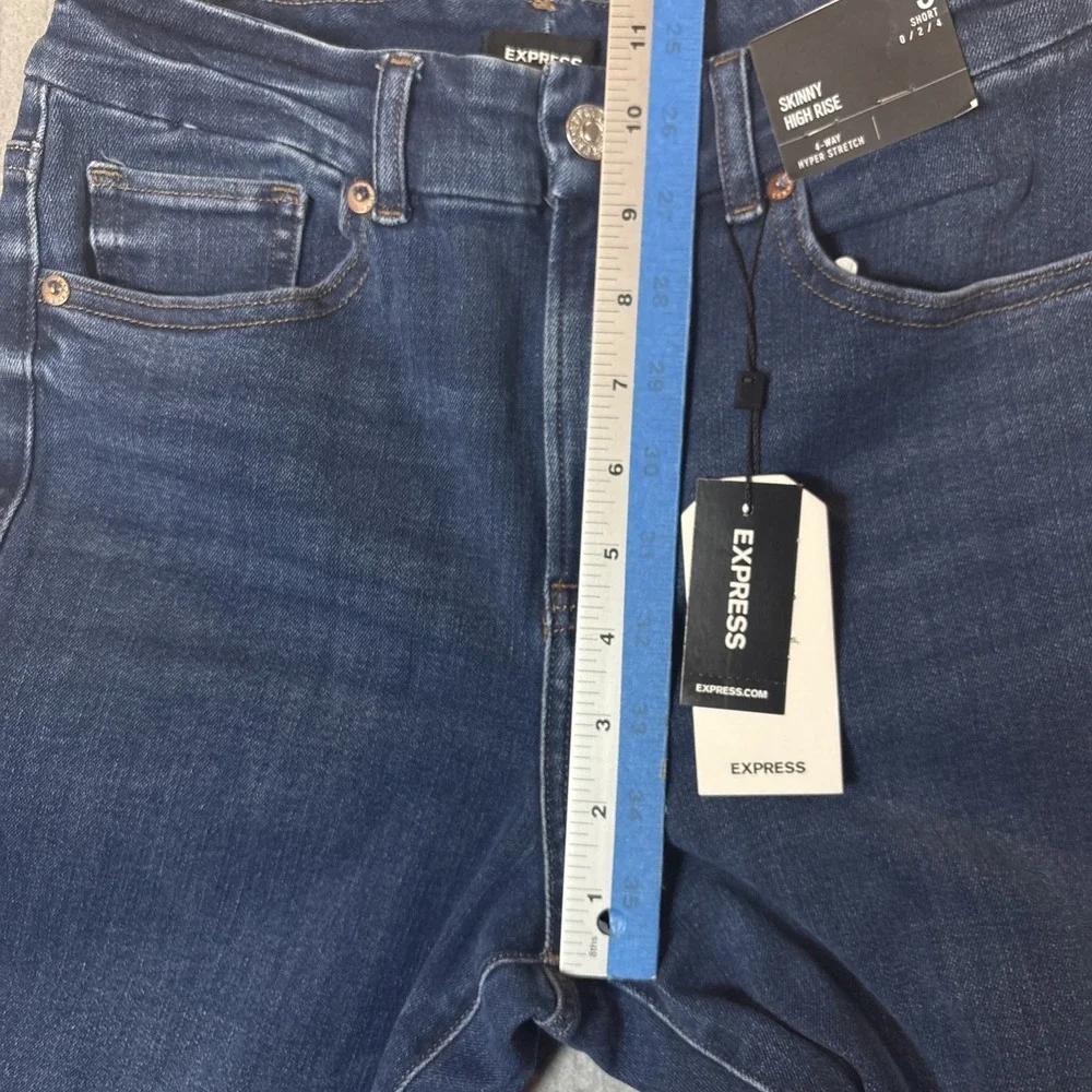 Express Jeans Womens S Blue Denim NWT Skinny‎ High Rise 4 Way Hyper Stretch